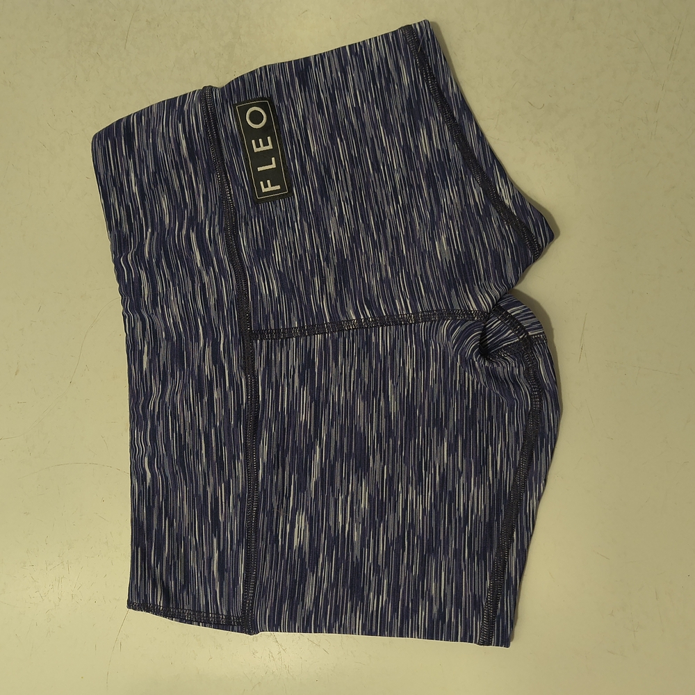 Fleo Women's Athletic Shorts in Blue Pattern - Picture 2 of 2